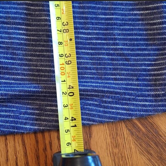 LuLaRoe maxi cardigan, blue and white stripes size extra-small - Picture 4 of 6